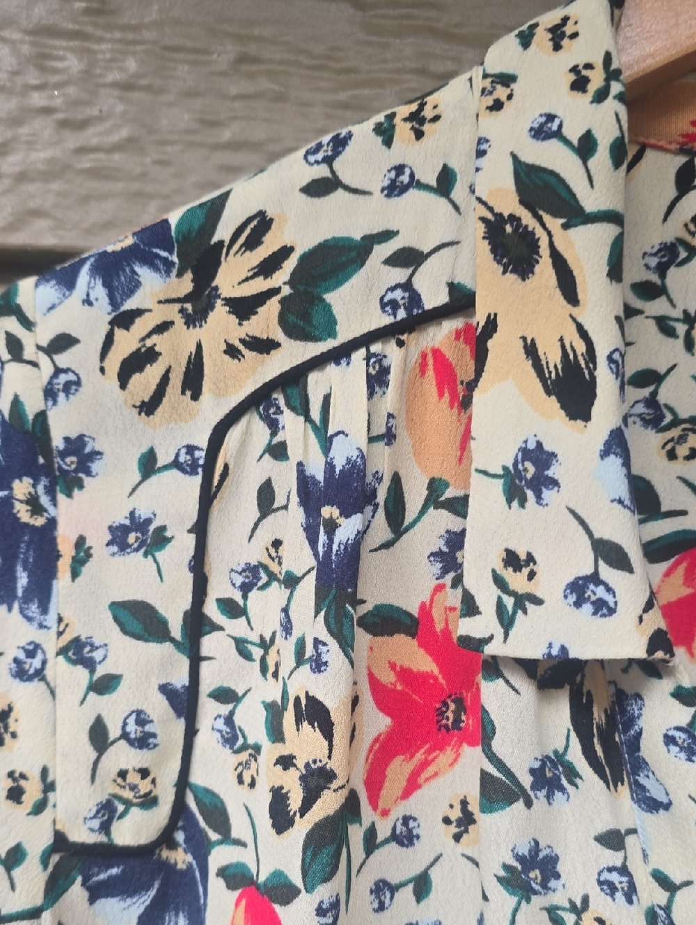 BA&SH Pascou Cream Floral Print Dress Large 10 - Picture 4 of 9